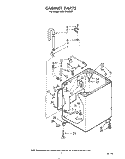 CABINET Diagram and Parts List for LHA6480W1  Whirlpool Washer