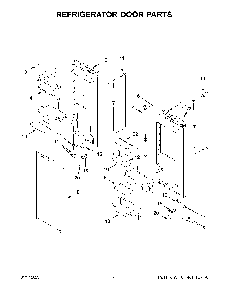 Refrigerator Door Parts Diagram and Parts List for KRFF302ESS06  KitchenAid Refrigerator