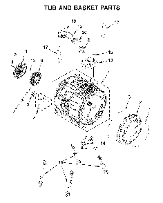 Tub and basket parts Diagram and Parts List for WFW6620HC1  Whirlpool Washer