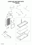 LOWER UNIT AND TUBE PARTS Diagram and Parts List for KSSC48FTS03  KitchenAid Refrigerator