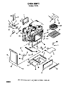 Oven Diagram and Parts List for F5357W0  Roper Range