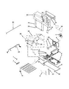 Unit Parts Diagram and Parts List for WRX988SIBE02  Whirlpool Refrigerator