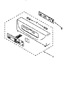Control Panel Diagram and Parts List for KEBS107DBAL2  KitchenAid Wall Oven