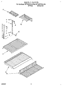 SHELF Diagram and Parts List for RT18EKRAW00  Roper Refrigerator