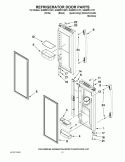 REFRIGERATOR DOOR PARTS Diagram and Parts List for GI6SDRXXB01  Whirlpool Refrigerator
