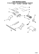 TOP VENTING PARTS, OPTIONAL PARTS Diagram and Parts List for KERK807PBB00  KitchenAid Range
