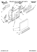 FRAME AND CONSOLE Diagram and Parts List for DU980QPDB0  Whirlpool Dishwasher