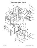 FREEZER LINER PARTS Diagram and Parts List for KBFO42FTX07  KitchenAid Refrigerator