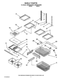 SHELF PARTS Diagram and Parts List for GB2FHDXWB03  Whirlpool Refrigerator