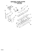 CONTROL PANEL PARTS Diagram and Parts List for KSSC36FMS00  KitchenAid Refrigerator