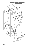 REFRIGERATOR LINER Diagram and Parts List for 6ED22DQXAW01  Whirlpool Refrigerator