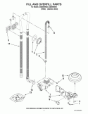 FILL AND OVERFILL PARTS Diagram and Parts List for IUD8000WS5  Whirlpool Dishwasher