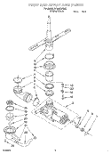 PUMP AND SPRAYARM Diagram and Parts List for DP840DWGX2  Whirlpool Dishwasher