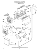 ICEMAKER PARTS Diagram and Parts List for KSSO42FTX15  KitchenAid Refrigerator