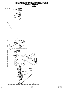 Brake And Drive Tube Diagram and Parts List for 6LSR5132AW2  Whirlpool Washer