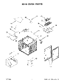 30-In Oven Parts Diagram and Parts List for KFGC558JBK05  KitchenAid Range