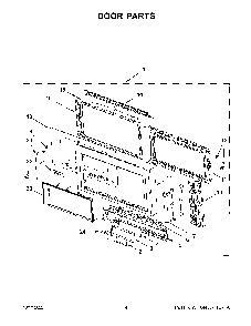 Door Parts Diagram and Parts List for YKMHC319LBS00  KitchenAid Microwave