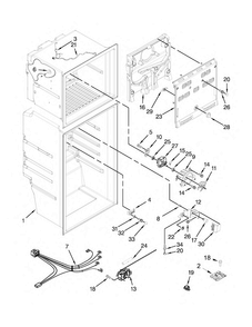 Liner Parts Diagram and Parts List for 10676392410  Kenmore Refrigerator