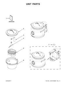 Unit Parts Diagram and Parts List for 5KST4054EER0  KitchenAid Slow Cooker