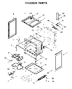 Chassis parts Diagram and Parts List for WFC150M0JW0  Whirlpool Range