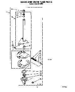 Brake And Drive Tube Diagram and Parts List for 6MAX5133VW1  Whirlpool Washer