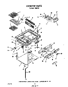 Cooktop Diagram and Parts List for N9457*3  Roper Range