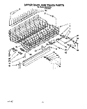 UPPER RACK AND TRACK Diagram and Parts List for KUDA23ZY0  KitchenAid Dishwasher