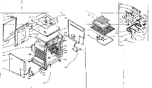 Oven Body Diagram and Parts List for 15441080  Kenmore Wall Oven
