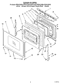 DOOR Diagram and Parts List for RF367LXKB0  Whirlpool Range
