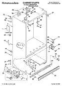 CABINET PARTS Diagram and Parts List for KBRO36FMX02  KitchenAid Refrigerator