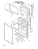 DOOR Diagram and Parts List for ET18GKXDN03  Whirlpool Refrigerator