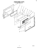 OVEN DOOR Diagram and Parts List for RM255PXP0  Whirlpool Microwave Oven Combo