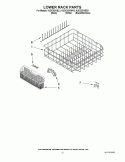 LOWER RACK PARTS Diagram and Parts List for KUDC03IVBL3  KitchenAid Dishwasher