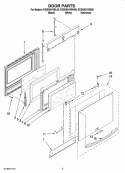 DOOR PARTS Diagram and Parts List for KESK901SSS05  KitchenAid Range