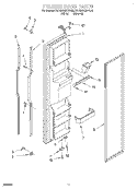 FREEZER DOOR Diagram and Parts List for KSRS22QDWH02  KitchenAid Refrigerator