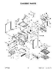 Chassis Parts Diagram and Parts List for KSEB900ESS4  KitchenAid Range