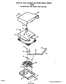 Power Lock Diagram and Parts List for F8958*0  Roper Range