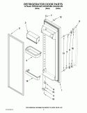 REFRIGERATOR DOOR PARTS Diagram and Parts List for ED2SHEXXB00  Whirlpool Refrigerator