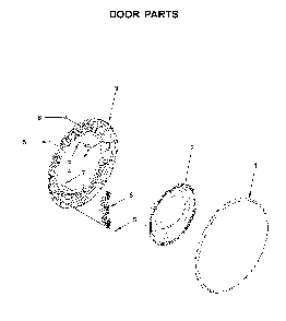Door parts Diagram and Parts List for WFW6620HC1  Whirlpool Washer