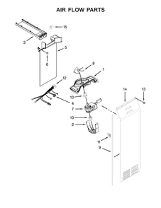 Air Flow Parts Diagram and Parts List for 10651133213  Kenmore Refrigerator
