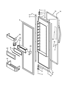 Part Location Diagram of W10768112 Whirlpool ENDCAP-TRM