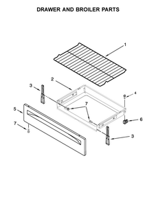 Drawer And Broiler Parts Diagram and Parts List for WFE520S0FS0  Whirlpool Range