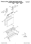 DOOR AND PANEL PARTS Diagram and Parts List for KUDS01DJBL0  KitchenAid Dishwasher