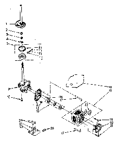Brake Clutch, Gearcase, Motor And Pump Diagram and Parts List for LA7800XSN1  Whirlpool Washer