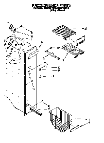Freezer Liner Diagram and Parts List for 824421985  Whirlpool Refrigerator