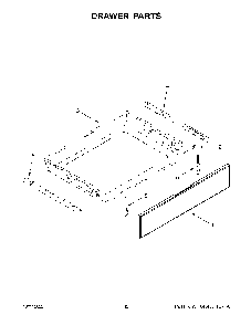 Drawer Parts Diagram and Parts List for KFGG504KPS3  KitchenAid Range