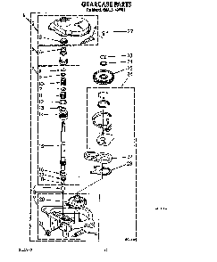 Gearcase Diagram and Parts List for 6MAL5143VW1  Whirlpool Washer