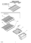 SHELF PARTS, OPTIONAL PARTS Diagram and Parts List for ET0WSRXMQ01  Whirlpool Refrigerator