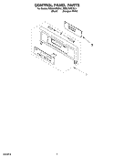 CONTROL PANEL Diagram and Parts List for RBD276PDQ12  Whirlpool Wall Oven