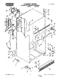 CABINET Diagram and Parts List for RT25BKXZW01  Roper Refrigerator